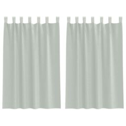 Berkfield Home Voile Curtains with Loops 2 pcs Light Grey 140x175 cm - thumbnail 2