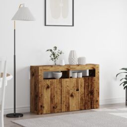 Berkfield Home Sideboard Old wood Engineered wood 116 x 30 x 75 cm Sideboard in Brown - thumbnail 1