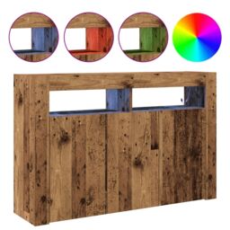 Berkfield Home Sideboard Old wood Engineered wood 116 x 30 x 75 cm Sideboard in Brown - thumbnail 4