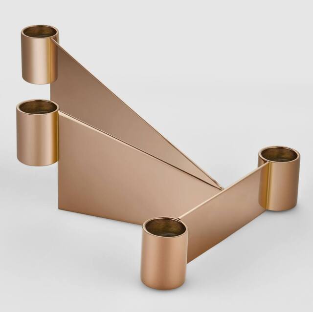 Georg Jensen Urkiola Stainless Steel & PVD Candle Holder 3586014 in Rose Gold - Size: A - image 1