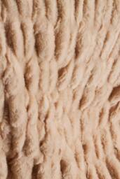 BHS Ruched Faux Fur Throw in Beige - thumbnail 2