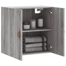 Berkfield Home Wall Cabinet Grey Sonoma 60x31x60 cm Engineered Wood - Size: 60 x 31 x 60 cm - thumbnail 4