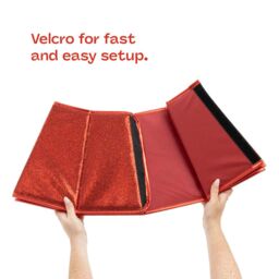 Christmas Village Diamond Glossy Christmas Tree Skirt in Red - Size: 1 Pack - thumbnail 5