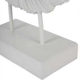 The Libra Company Orbis Textured Sculpture on Stand - Polyresin - L12xW46xH58 cm - White - thumbnail 4