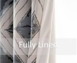 Luxury Living Luxury Diamond Jacquard Metallic Fully Lined Ring Top Curtains in Charcoal - Size: 168 cm width x 137 cm drop - thumbnail 3
