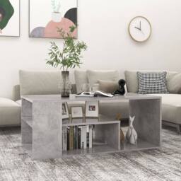 Berkfield Home Coffee Table Concrete Grey 100x50x40 cm Engineered Wood - Size: 100 x 50 x 40 cm - thumbnail 2