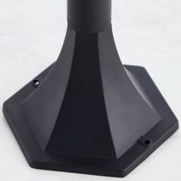 Loops Outdoor Lamp Post Lantern Bollard Light Matt Black & Glass 1m Tall Garden LED - thumbnail 5