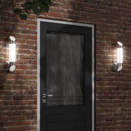 Berkfield Home Outdoor Wall Lights 2pcs Silver Stainless Steel - thumbnail 1