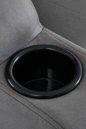 More4Homes Caesar Grey Technology Fabric Electric Recliner Heat & Massage Chair - thumbnail 4