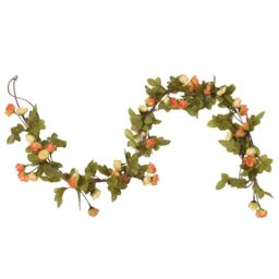 Berkfield Home Christmas Flower Garlands 6 pcs Sunset Red 215 cm - thumbnail 3