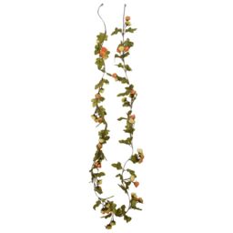Berkfield Home Christmas Flower Garlands 6 pcs Sunset Red 215 cm - thumbnail 4