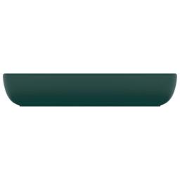 Berkfield Home Luxury Basin Rectangular Matt Dark Green 71x38 cm Ceramic - thumbnail 4