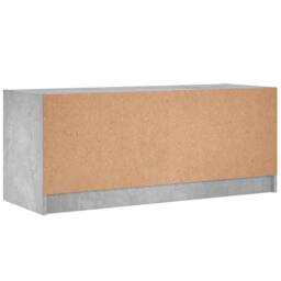 Berkfield Home TV Cabinet with Glass Doors Concrete Grey 102x37x42 cm - Size: 102 x 37 x 42 cm - thumbnail 8