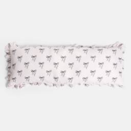 OHS Ditsy Bow Frill Bolster Pillow Soft Maternity Back Support Filled Cushion in Cream - thumbnail 3