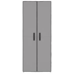 Berkfield Home Shoe Cabinet Grey 60x30x166 cm Fabric - Size: 60 x 30 x 166 cm - thumbnail 3
