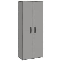 Berkfield Home Shoe Cabinet Grey 60x30x166 cm Fabric - Size: 60 x 30 x 166 cm - thumbnail 2