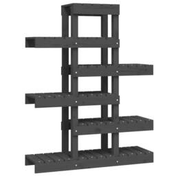 Berkfield Home Plant Stand Grey 85x25x109.5 cm Solid Wood Pine - thumbnail 3