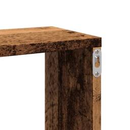 Berkfield Home Wall Shelf Old Wood 167.5x18x68 cm Engineered Wood in Brown - thumbnail 8