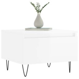 Berkfield Home Coffee Tables 2 pcs High Gloss White 50x46x35 cm Engineered Wood - Size: 50 x 46 x 35 cm - thumbnail 3