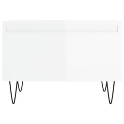 Berkfield Home Coffee Tables 2 pcs High Gloss White 50x46x35 cm Engineered Wood - Size: 50 x 46 x 35 cm - thumbnail 6