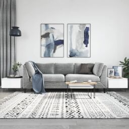 Berkfield Home Coffee Tables 2 pcs High Gloss White 50x46x35 cm Engineered Wood - Size: 50 x 46 x 35 cm - thumbnail 1