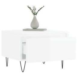 Berkfield Home Coffee Tables 2 pcs High Gloss White 50x46x35 cm Engineered Wood - Size: 50 x 46 x 35 cm - thumbnail 4