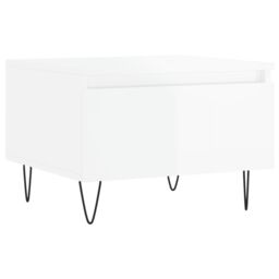 Berkfield Home Coffee Tables 2 pcs High Gloss White 50x46x35 cm Engineered Wood - Size: 50 x 46 x 35 cm - thumbnail 5