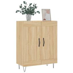 Berkfield Home Sideboard Sonoma Oak 69.5x34x90 cm Engineered Wood in Light Tan - thumbnail 3