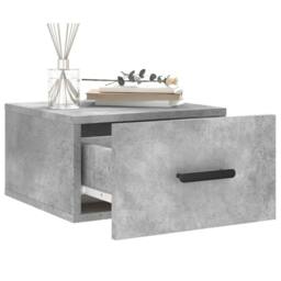 Berkfield Home Wall-mounted Bedside Cabinet Concrete Grey 35x35x20 cm - Size: 35 x 35 x 20 cm - thumbnail 4