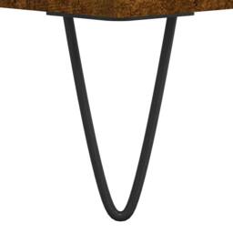Berkfield Home Decorative Coffee Table Smoked Oak 60x50x40 cm Engineered Wood in Brown - Size: 60 x 50 x 40 cm - thumbnail 7
