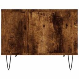 Berkfield Home Decorative Coffee Table Smoked Oak 60x50x40 cm Engineered Wood in Brown - Size: 60 x 50 x 40 cm - thumbnail 5