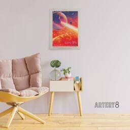 "Artery8 55 Cancri E Lava Life NASA Space Travel Canvas Wall Art Print in Orange - Size: W18"" x H24""" - thumbnail 3