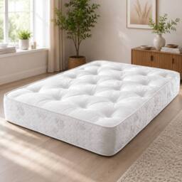 Stratus Interiors Dorchester Ultra Firm Orthopaedic Mattress - Back Support & Comfort in White - Size: Super King