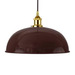 SE Home Burgundy Red Worcester Pendant Light - Gold - Black Round - thumbnail 1