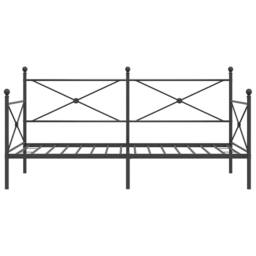 Berkfield Home Durable Day Bed without Mattress Black 100x190 cm Steel - thumbnail 5
