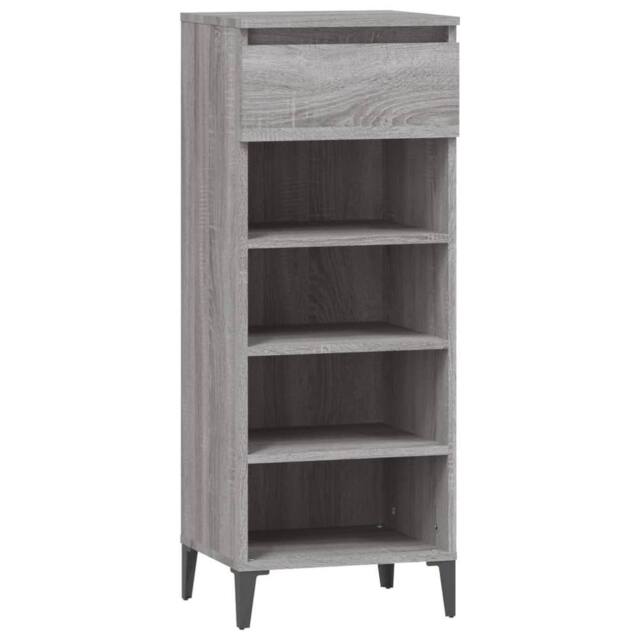 Berkfield Home Shoe Rack Grey Sonoma 40x36x105 cm Engineered Wood - Size: 40 x 36 x 105 cm - image 1