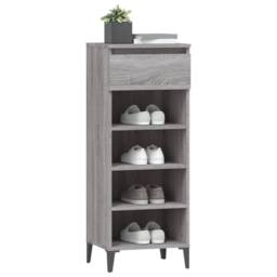 Berkfield Home Shoe Rack Grey Sonoma 40x36x105 cm Engineered Wood - Size: 40 x 36 x 105 cm - thumbnail 4