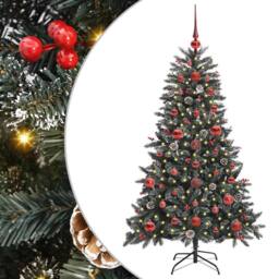 Berkfield Home Artificial Christmas Tree with 150 LEDs Green 68 x 68 x 120 cm - thumbnail 2