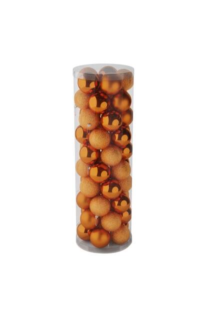 KDMD 48 Orange Baubles in MattShiny & Glitter Finish 10cm - image 1