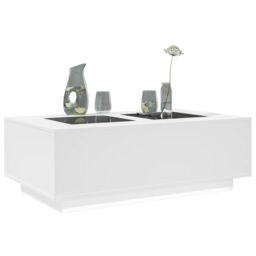 Berkfield Home Coffee Table with Infinity LED White 116x69x40 cm - Size: 116 x 69 x 40 cm - thumbnail 5