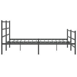 Berkfield Home Metal Bed Frame without Mattress with Footboard¬†Black 183x213cm in Black - Size: 183x213 cm - thumbnail 6