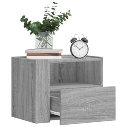 Berkfield Home Wall-mounted Bedside Cabinets 2 pcs Grey Sonoma 45x30x35 cm - Size: 45 x 30 x 35 cm - thumbnail 1