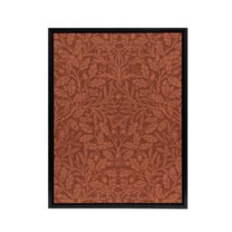 "Artery8 Acorns & Oak Leaves Pattern Framed Canvas Wall Art Print W. Morris in Brown - Size: W18"" x H24""" - thumbnail 1