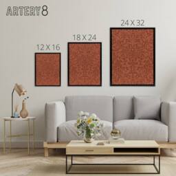 "Artery8 Acorns & Oak Leaves Pattern Framed Canvas Wall Art Print W. Morris in Brown - Size: W18"" x H24""" - thumbnail 4