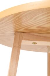 Living and Home 2-Tier Round Wooden Coffee Side Table，50cm Wx 50cm D x 50cm H in Natural - Size: 50 cm Wx 50 cm D x 50 cm H - thumbnail 7
