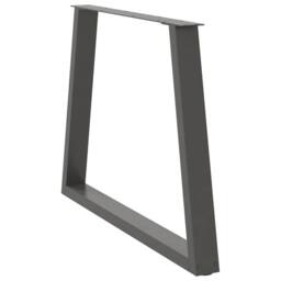 Berkfield Home Dining Table Legs V-Shape 2 pcs Anthracite 90x(72-73.3) cm Steel in Charcoal - thumbnail 4