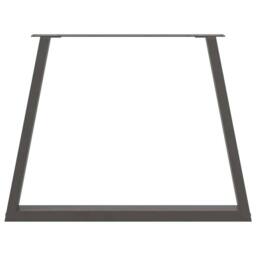 Berkfield Home Dining Table Legs V-Shape 2 pcs Anthracite 90x(72-73.3) cm Steel in Charcoal - thumbnail 5