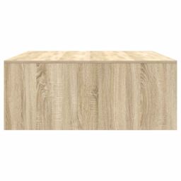 Berkfield Home Coffee Table with Drawers Sonoma Oak 100x100x40 cm in Brown - Size: 100 x 100 x 40 cm - thumbnail 7