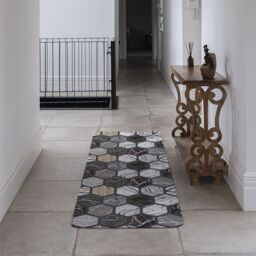 Benjamin Tate Design Hexagon Marble Runner Rug in Natural - Size: 67 cm x 230 cm - thumbnail 3