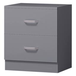 FWStyle Grey 3 Piece Bedroom Furniture Set Bedside, Wardrobe, 4 Drawer Chest - thumbnail 4